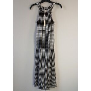 Max Studio Women's Size Small Tiered Maxi Dress Stripes Sleeveless Long NWT $158